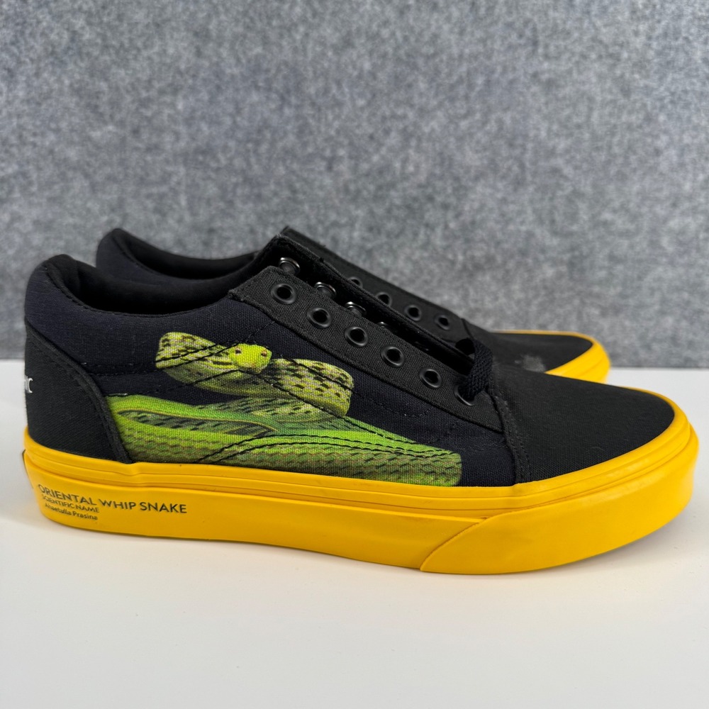 Vans National Geographic Ward Sneaker Kids 3 Black Yellow Animal Print